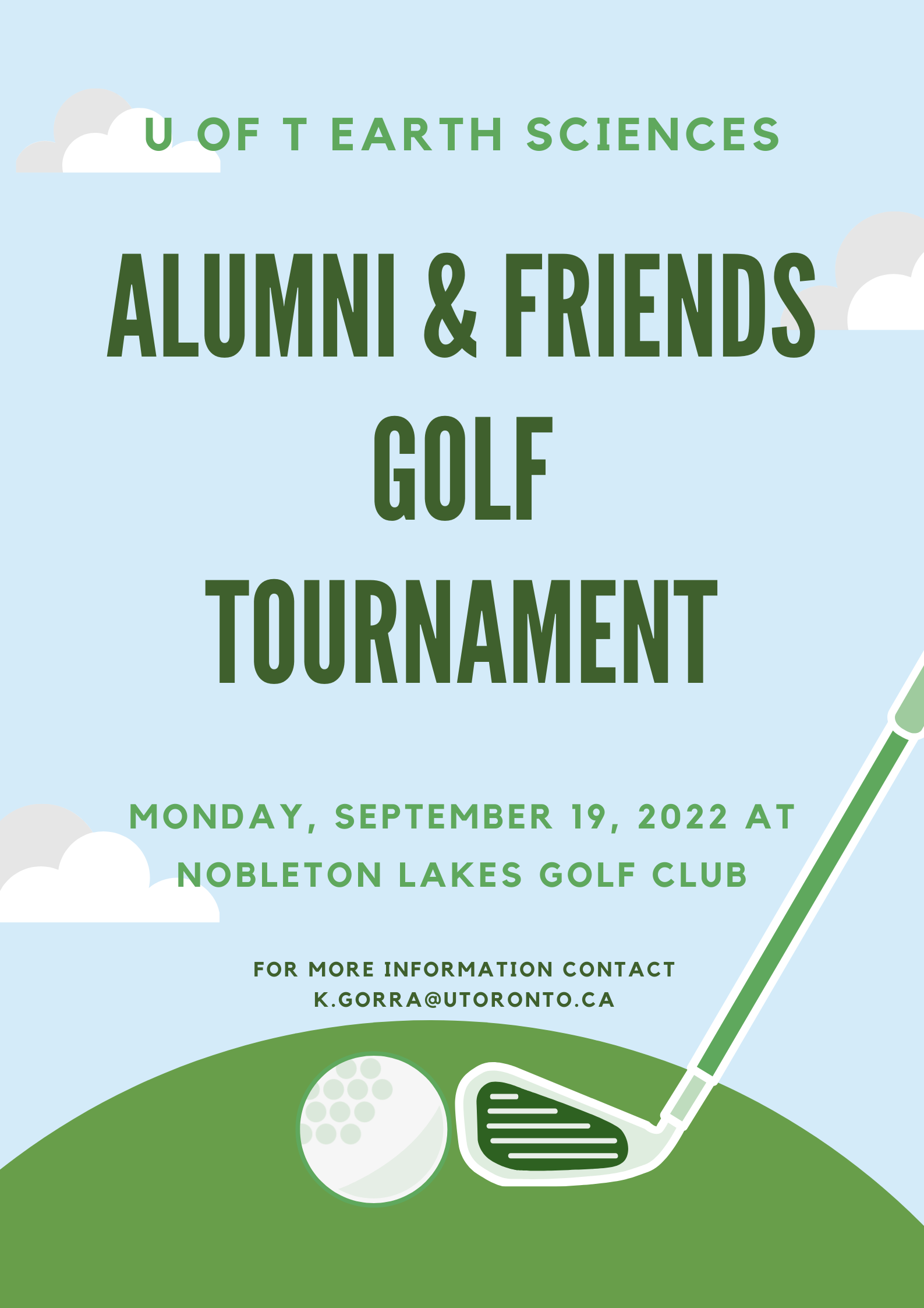 golf tournament adverstisment for Sept 19 at Nobleton Lakes Golf Club