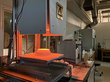 a furnace in a research lab